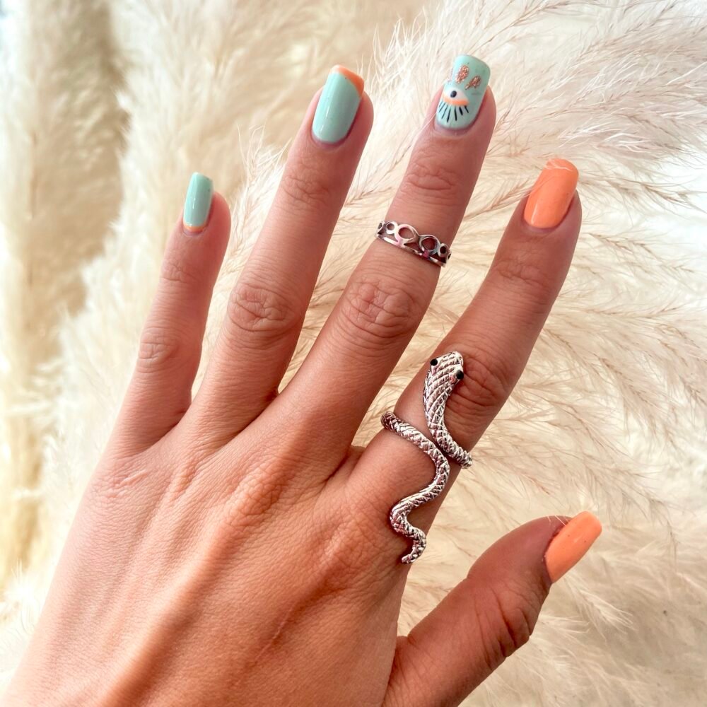 Anillo Serpiente plateado