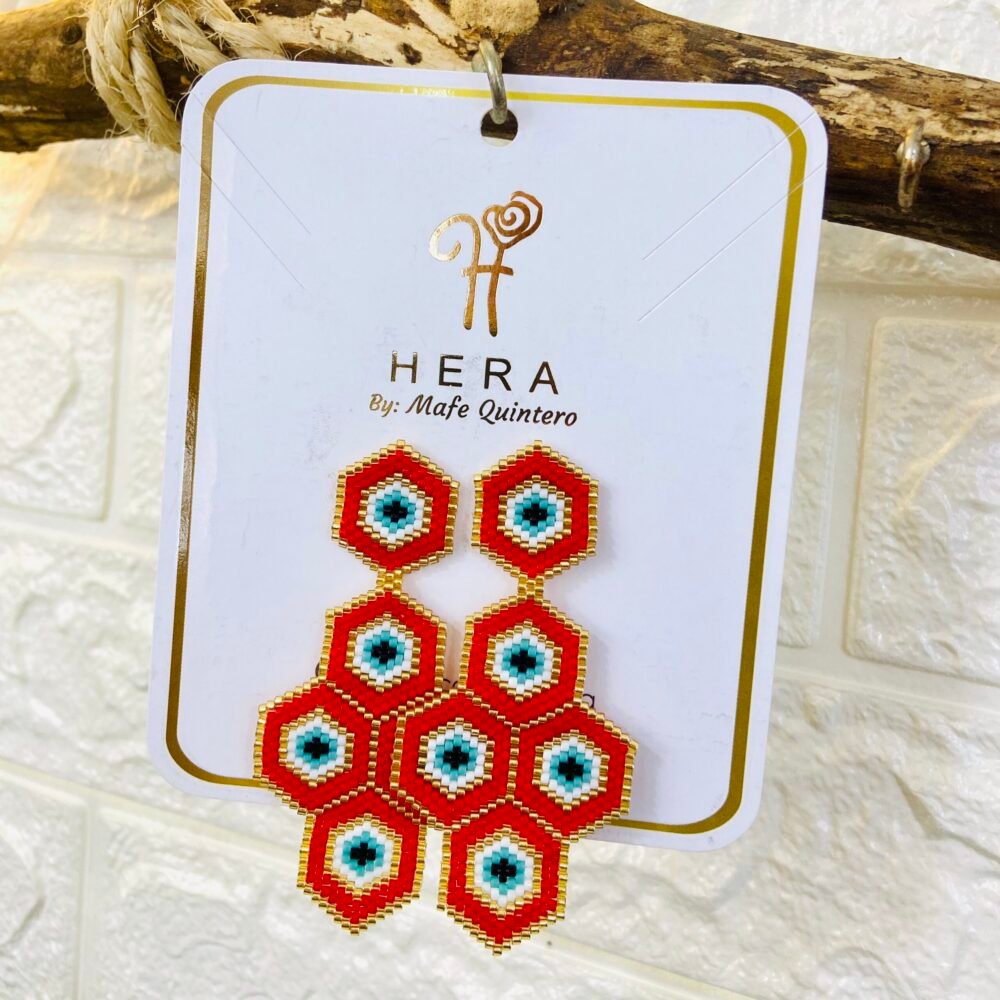 MAXI ARETES MIYUKI EYES ROJO