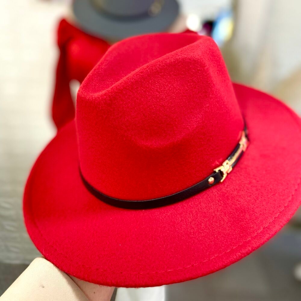 SOMBRERO FEDORA ROJO - Imagen 2