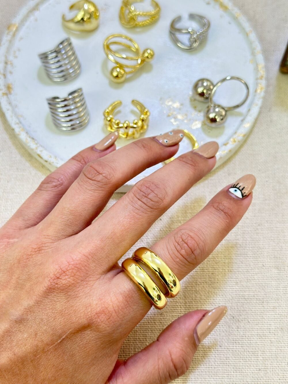 ANILLO GOLD CHUNKY - Imagen 3