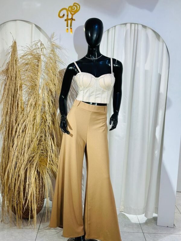 PANTALON PALAZO BEIGE